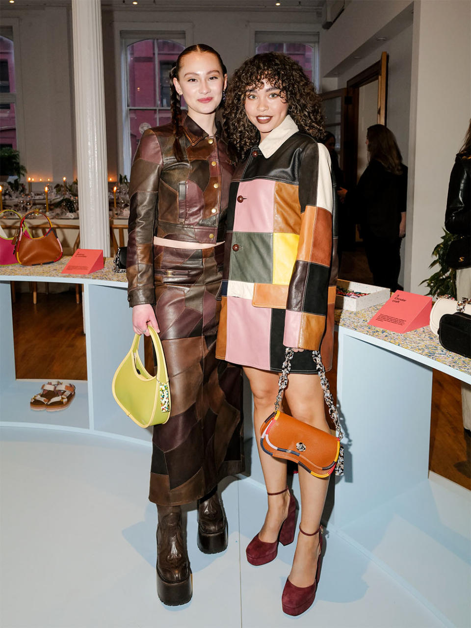 Lola Tung and Bailey Bass at the launch of Coachtopia.