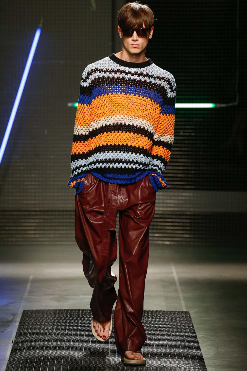 Milan Fashion Week Offers Up Some Wacky Menswear: Mandals, Gypsy Gear, Crocheted Crop Tops & More