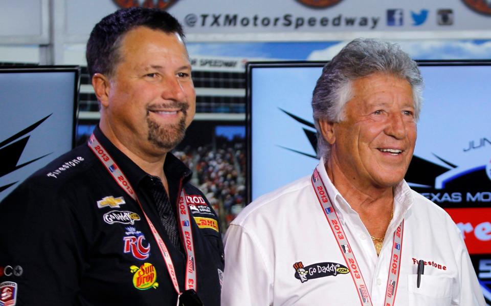 Michael Andretti and his father, Mario Andretti