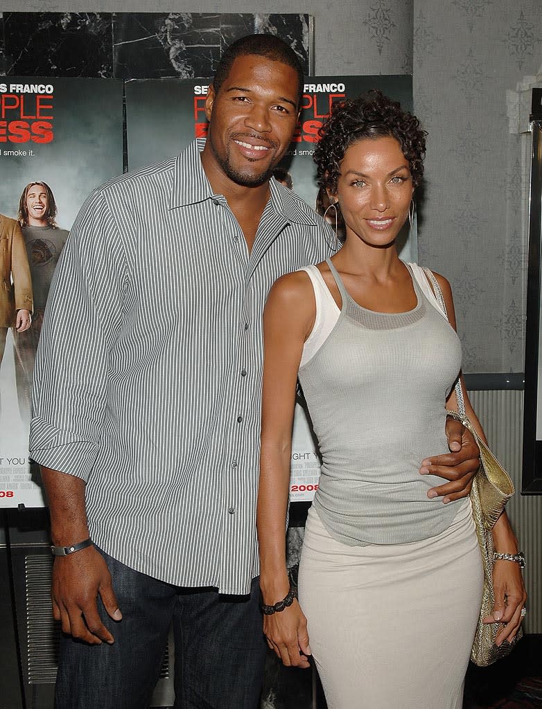 Pineapple Express NY Premiere 2008 Michael Strahan Nicole Murphy