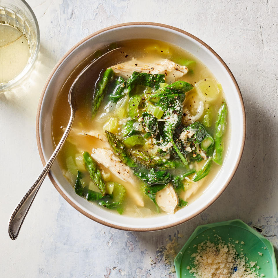 Spring Green Soup with Chicken