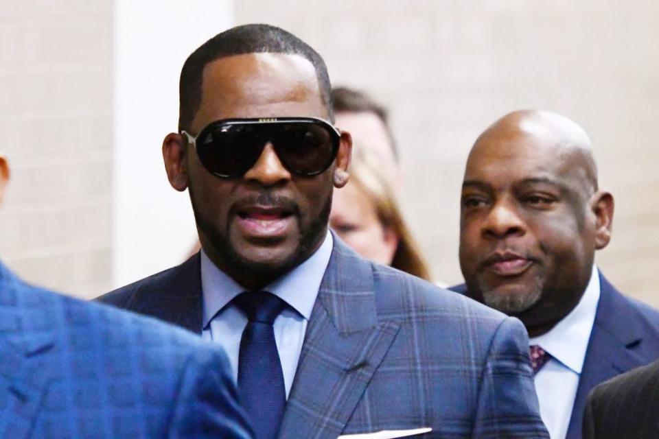 R. Kelly arrives at court Wednesday