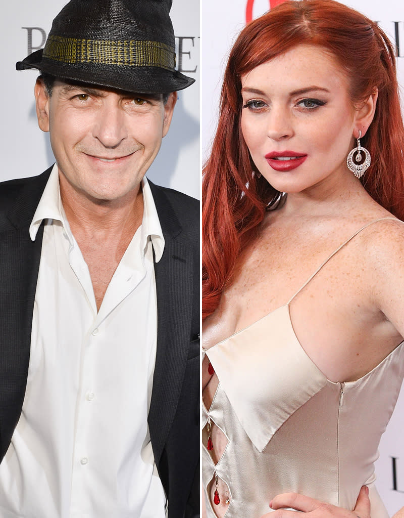 Charlie Sheen, Lindsay Lohan