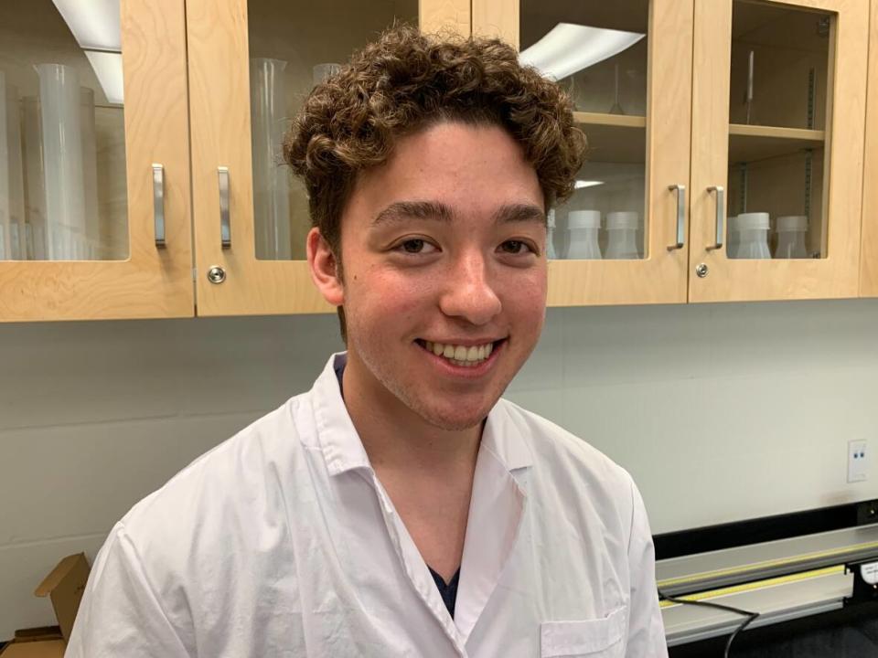 Rion Schulz, a grade 12 student at Fort McMurray's École McTavish Public High School, won the Schulich Scholarship. (Jamie Malbeuf/CBC - image credit)