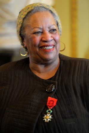 U.S. author Morrison poses after being awarded the Officer de la Legion d'Honneur, the Legion of Honour during a ceremony at the Culture Ministry in Paris