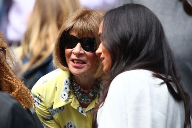 Anna Wintour and Meghan Markle at the U.S. Open. Photo: Clive Brunskill/Getty Images