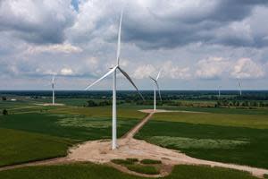 Turbines at DTE's Meridian Wind Park