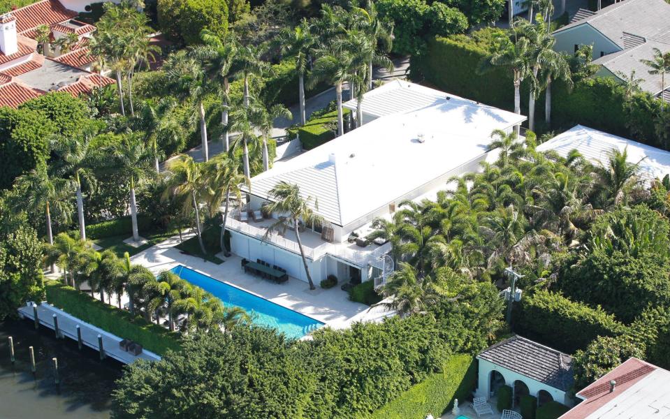 Aerial view of Jeffrey Epstein's home in Palm Beach