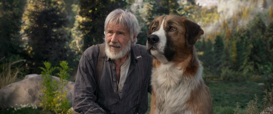 This undated image provided by 20th Century Fox shows actor Harrison Ford as John Thornton from the film "Call of the Wild." (20th Century Fox via AP)