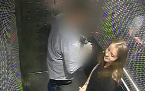 CCTV vision released by Auckland Police of Grace Millane inside a hotel lift with the 27-year-old man who has been convicted of her murder. - Credit: Auckland Police&nbsp;/PA