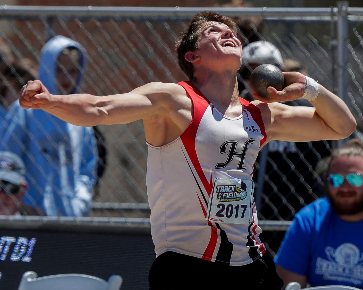 Hortonville's Ben Smith won the Division 1 shot put and discus titles last June at the WIAA state track and field meet in La Crosse. Smith is currently the nation's leader in the shot put after clearing 67 feet in a meet on April 10.