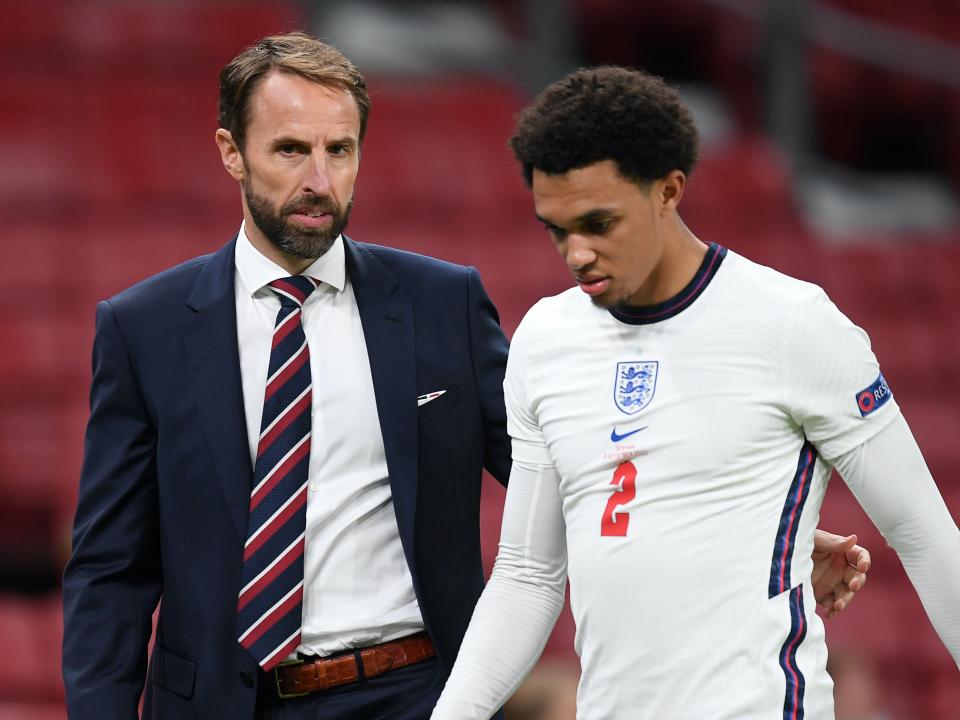England manager Gareth Southgate and Trent Alexander Arnold (Getty Images)