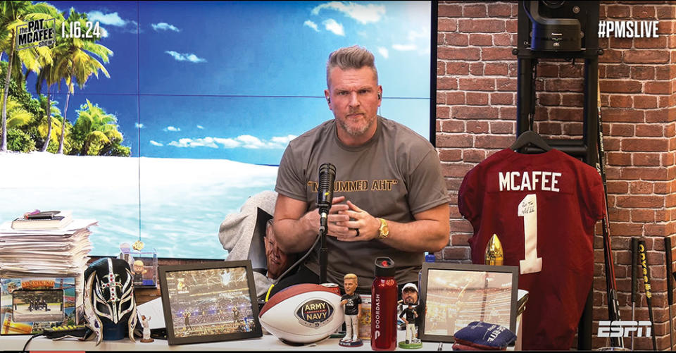 The Pat McAfee Show, now distributed by ESPN in a major deal.