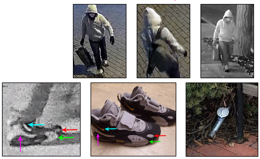 The FBI released these images as part of an investigation into who placed pipe bombs outside the RNC and DNC headquarters in Washington, D.C., ahead of the Jan. 6. 2021, Capitol riots.