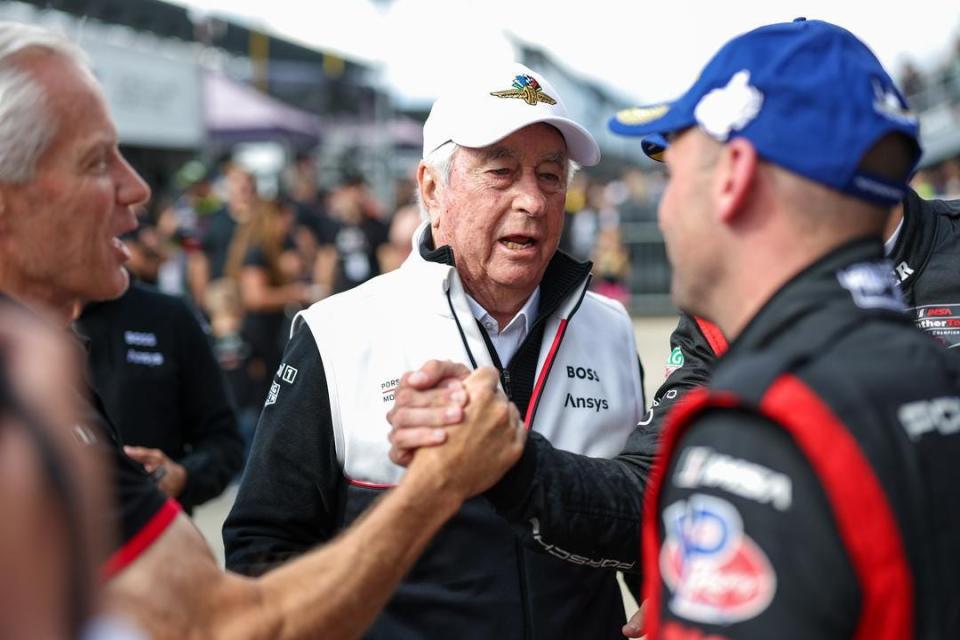 Porsche Penske Motorsport drivers Nicky Tandy and Mathieu Jaminet delivered IMS-owner Roger Penske his first sportscar victory during his stewardship of the track in IMSA's return after a nine-year absence.