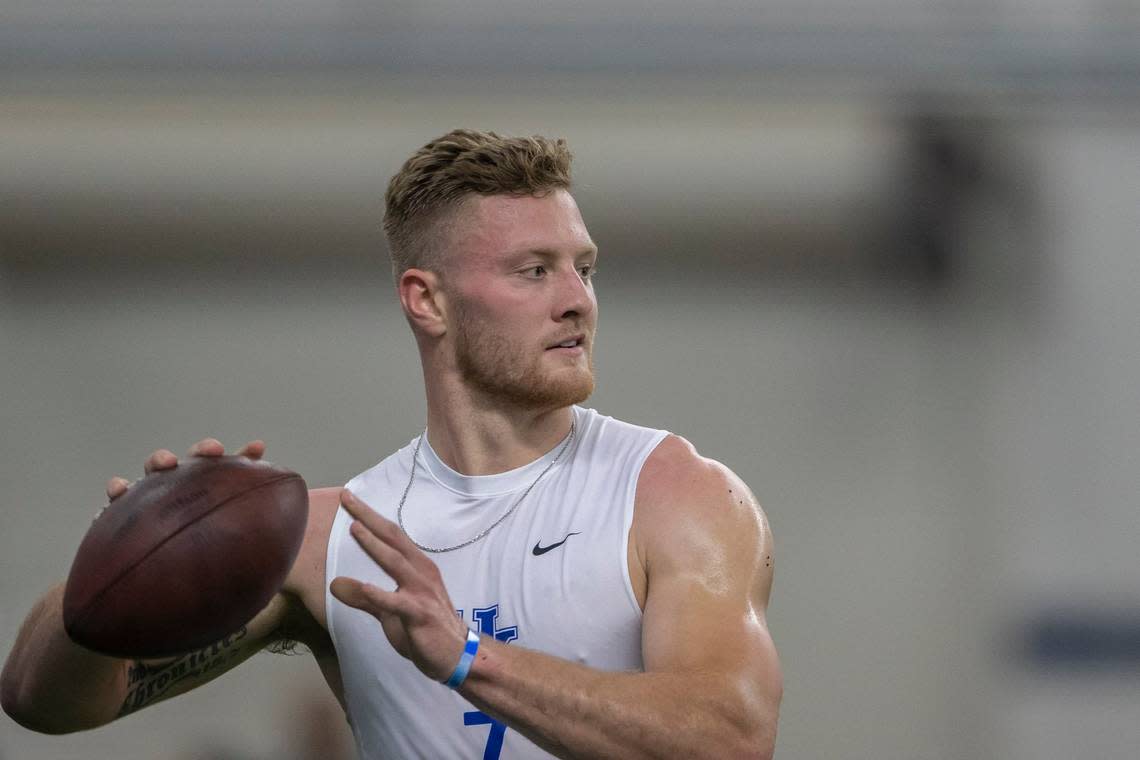 Kentucky quarterback Will Levis will be in Kansas City, Mo., on Thursday night for the first round of the NFL Draft.