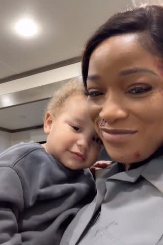 <p>Keke/Instagram</p> Keke Palmer and son Leo