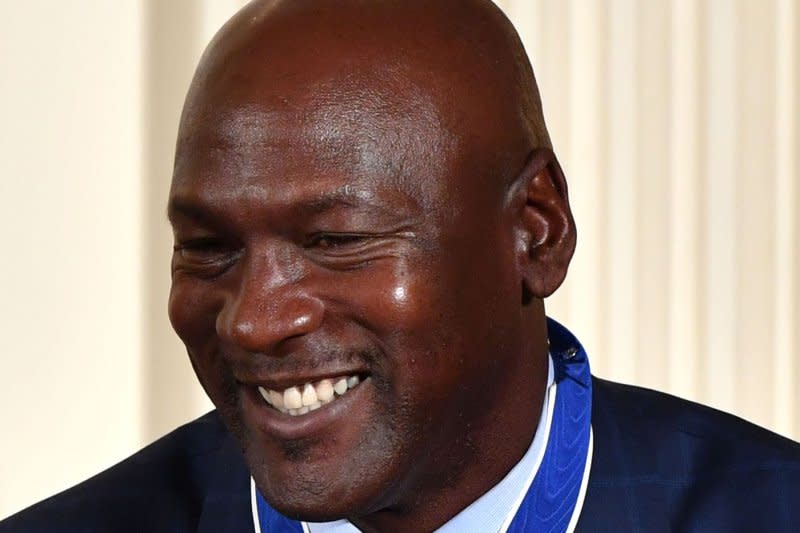 Basketball legend Michael Jordan received the Presidential Medal of Freedom from President Barack Obama during a ceremony at the White House in Washington in November 2016. File Photo by Kevin Dietsch/UPI