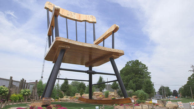 Casey, Illinois is home to the World's Largest Rocking Chair, among many other over-sized marvels. / Credit: CBS News