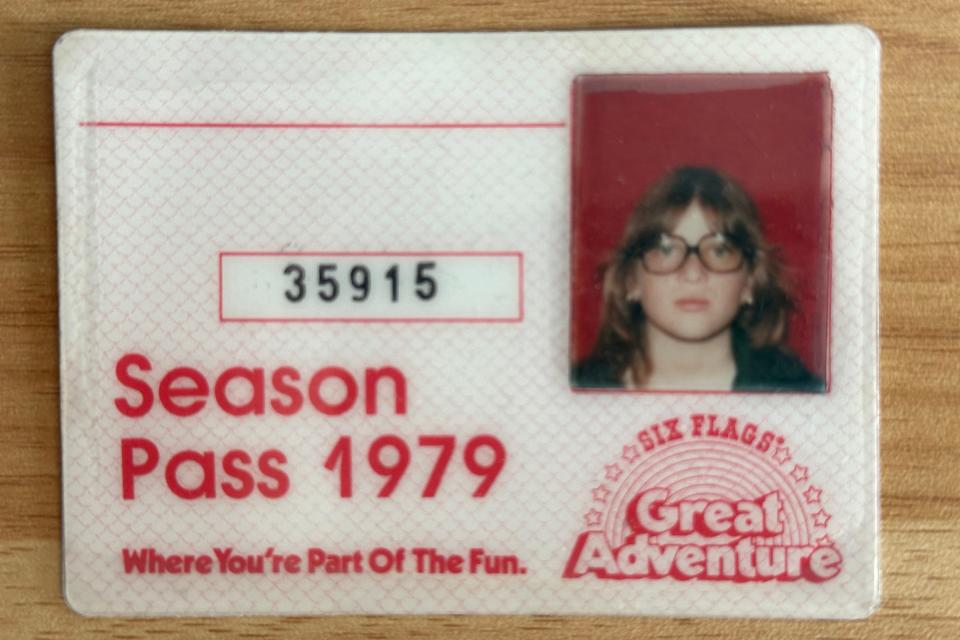 Allison Sacks of Philadelphia photographs her 1979 Great Adventure season pass. "I was 10 in 1979 and would go several days a week with a friend," Sacks said. "Our parents would drop us off in the morning ... and then pick us up in the late afternoon."