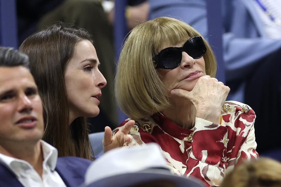 Anna Wintour attends the Men's Singles Quarterfinal match between Dimitrov and Tiafoe on September 3 (Getty Images)