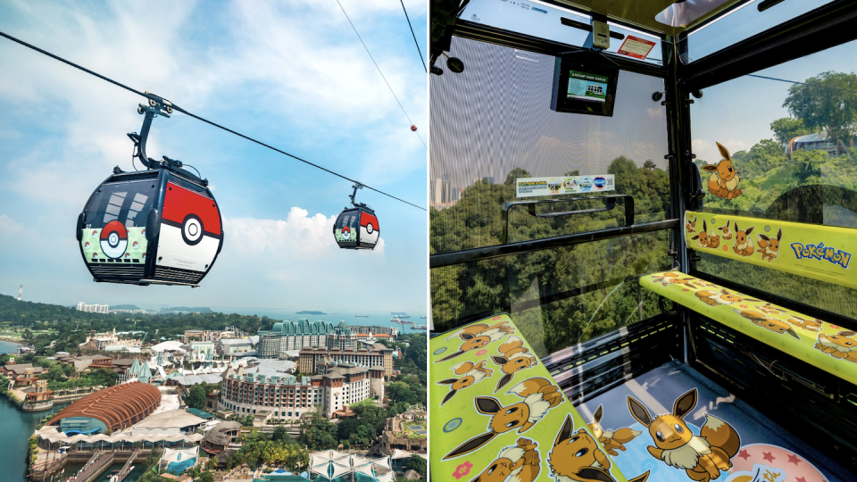Pokémon-themed cable car cabins in Singapore (Photos: Mount Faber Leisure Group)