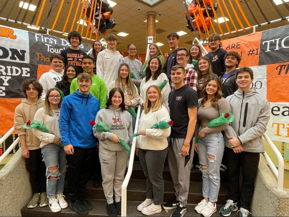 Candidates for Miss Massillonian and Outstanding Senior Boy were recently announced. They are, first row from left, Trevor Lake, Alexis Nelson, Zack Liebler, Anna Rivera, Hannah DelVecchio, Nate Watkins, Katelyn Catrone, Gavin Marceric; middle row, from left, Hayden Smith, Natalia Ramos, Ryan Page, Payton Geissinger, Elliana Steiner, Brock Jenkins, Sofia Grisak, Xavier Piorkowski and, back row from left, Evan Sirgo, Arabella Collins, Cody Fair, Mikaylah Jackson, Liberty Erichsen, Hunter Manson, Lauren Ryder and Sam Snodgrass.