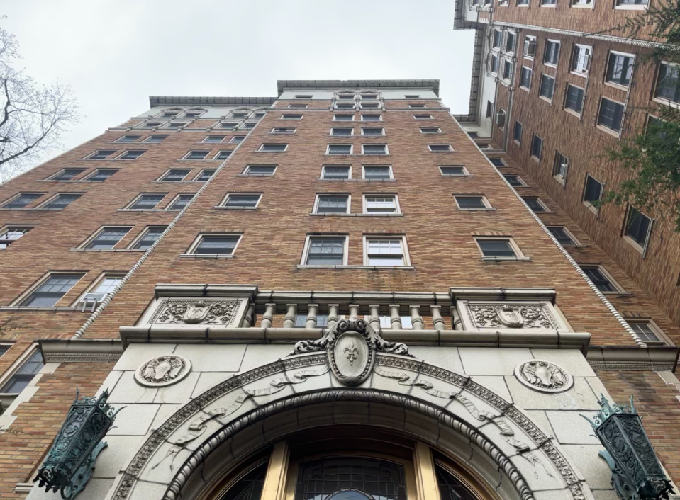 The front of the 95-year-old Commodore condominium building.