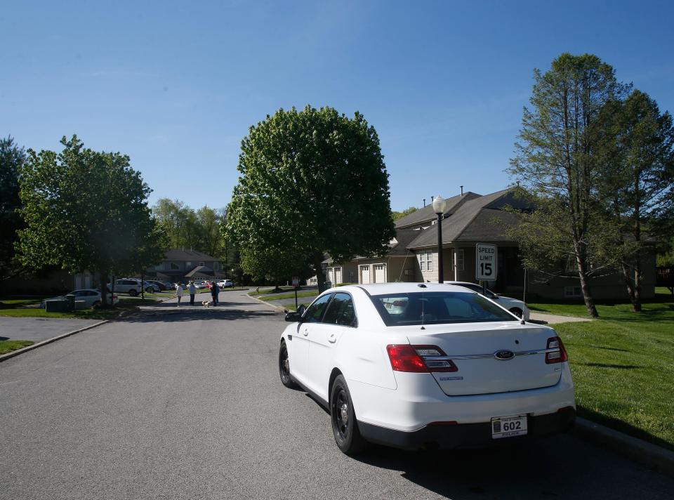 Fishkill police on Crestwood Court on May 21, 2020, a day after Peter Churchill attacked his mother then killed a neighbor as he tried to flee the area.
