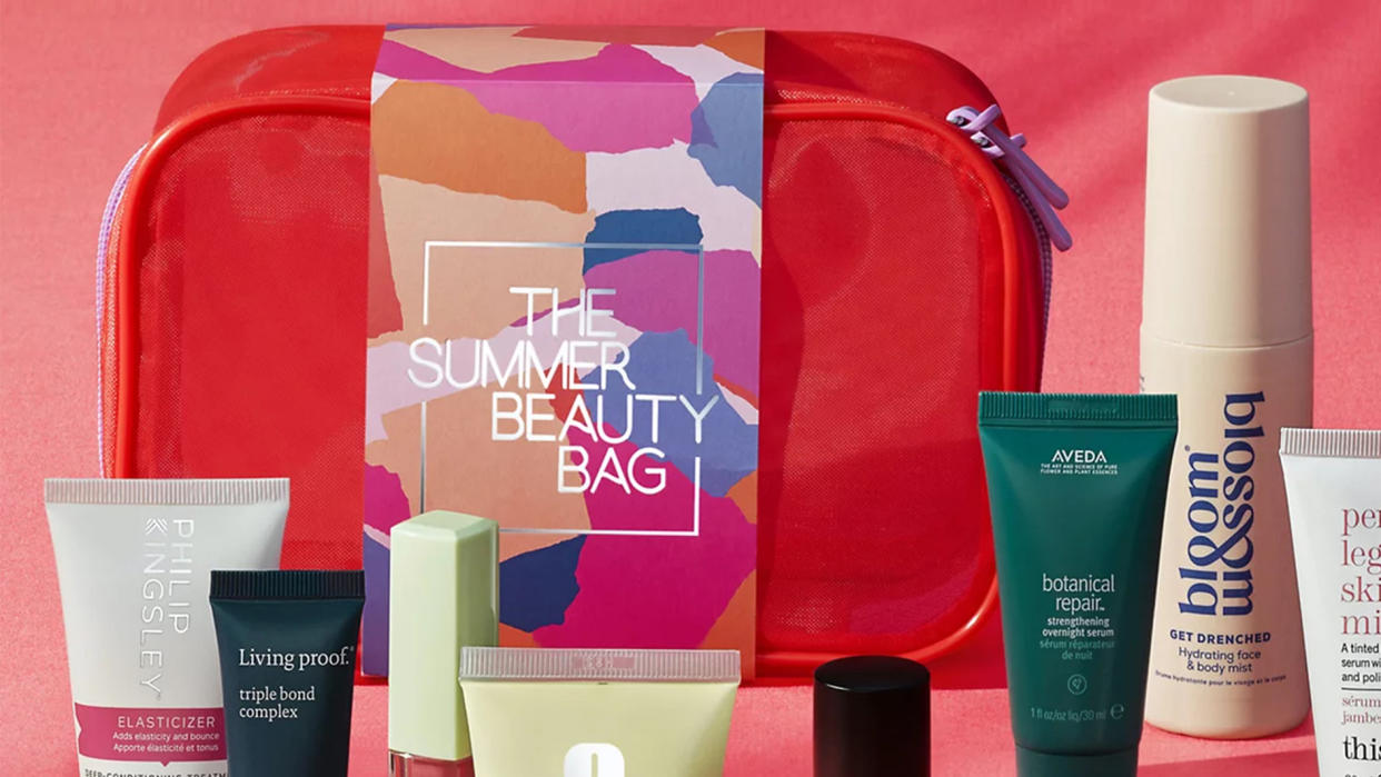 Marks & Spencer's Summer Beauty Bag is back for another year and filled with skincare, make-up, fragrance and haircare treats. (Marks & Spencer)