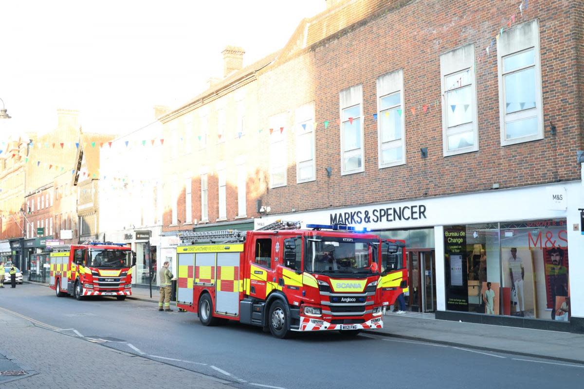 Fire engines outside Marks and Spencer <i>(Image: Spencer Mulholland Photography)</i>