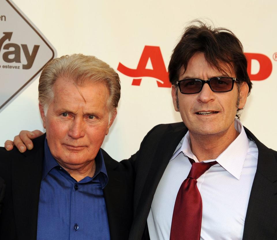 Martin Sheen and Charlie Sheen