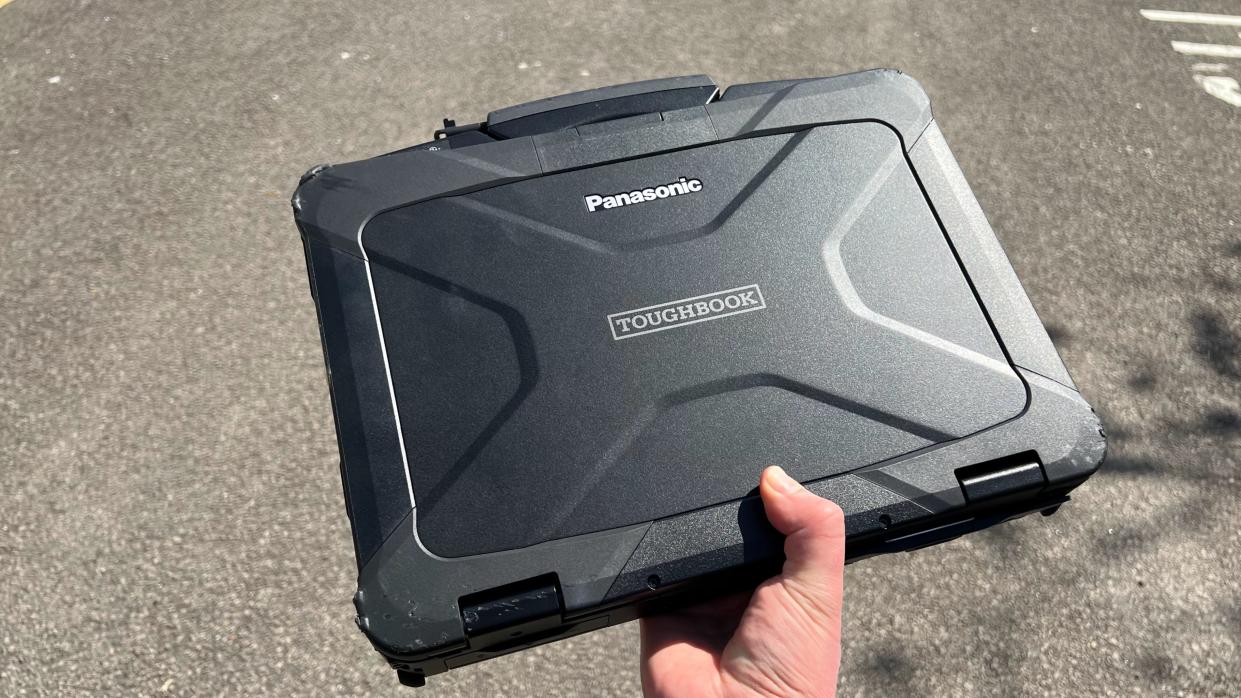  a photo of a closed Panasonic Toughbook 40 