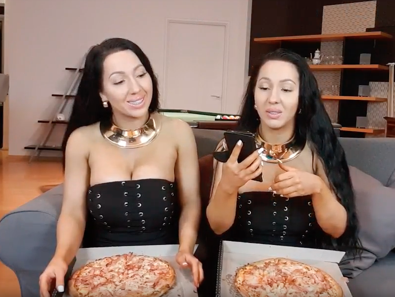 The twins ate five times the recommended daily amount of calories. Photo: YouTube