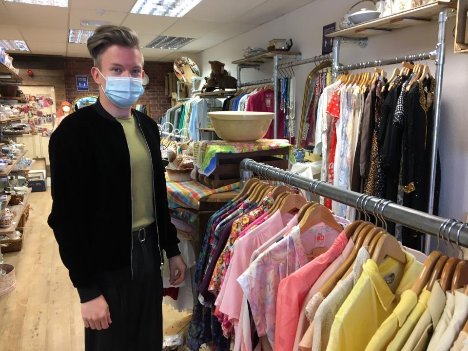 James Easter, volunteer at St Luke’s Vintage Shop in Broomhill, SheffieldThe Independent