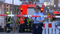 <p>Police block a street near a place where a vehicle drove into a group of people killing several and injured many in Muenster, Germany, April 7, 2018. (Photo: NonstopNews/Reuters) </p>