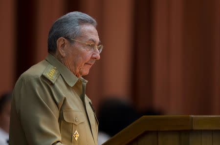 Cuba's President Raul Castro addresses the audience during the National Assembly in Havana, Cuba, July 8, 2016. Ladyrene Perez/Courtesy of Cubadebate/Handout via Reuters.