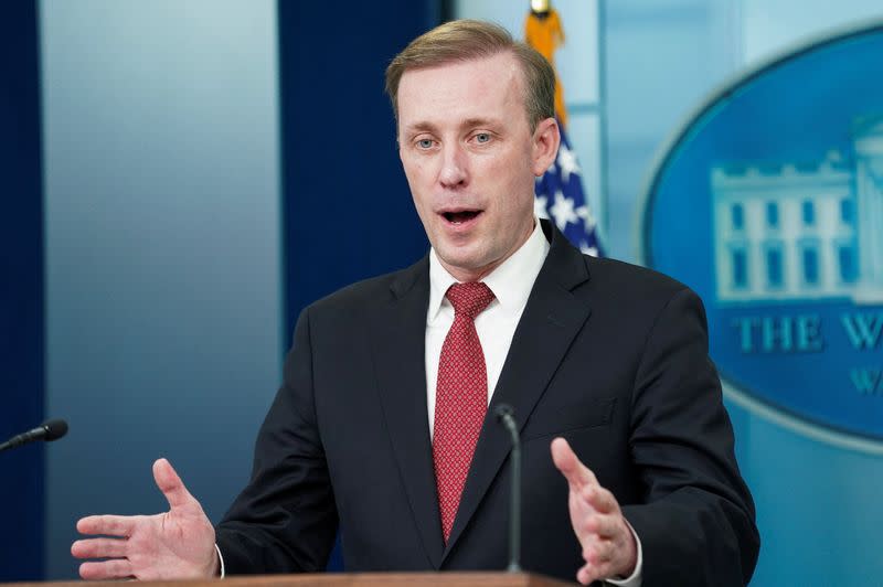 Press briefing at the White House in Washington