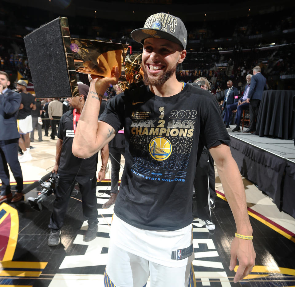 Stephen Curry has three championships and two regular-season MVPs, but still no Finals MVP. (Getty Images)