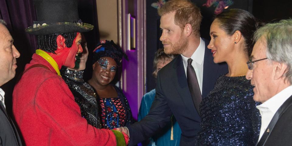 harry meghan markle royal albert hall blue dress