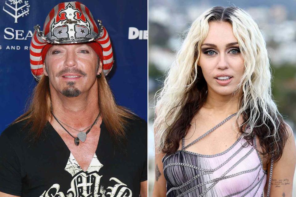 <p>Leon Bennett/Getty; Arturo Holmes/Getty</p> Bret Michaels, Miley Cyrus.