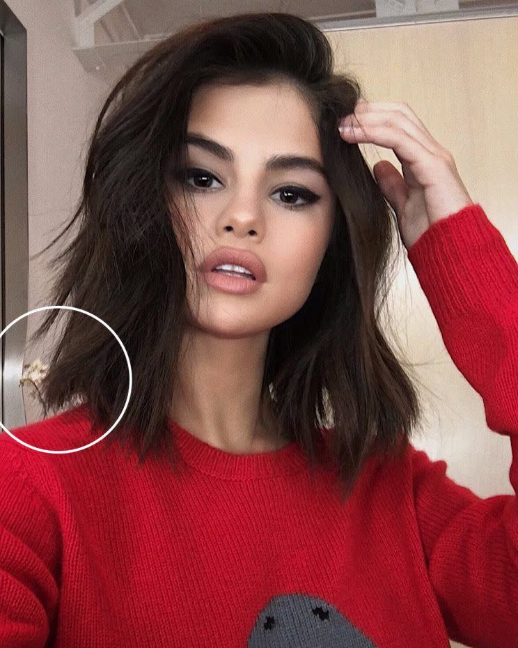 Une récente photo de Selena Gomez semble avoir été retouchée numériquement (Photo : Twitter)