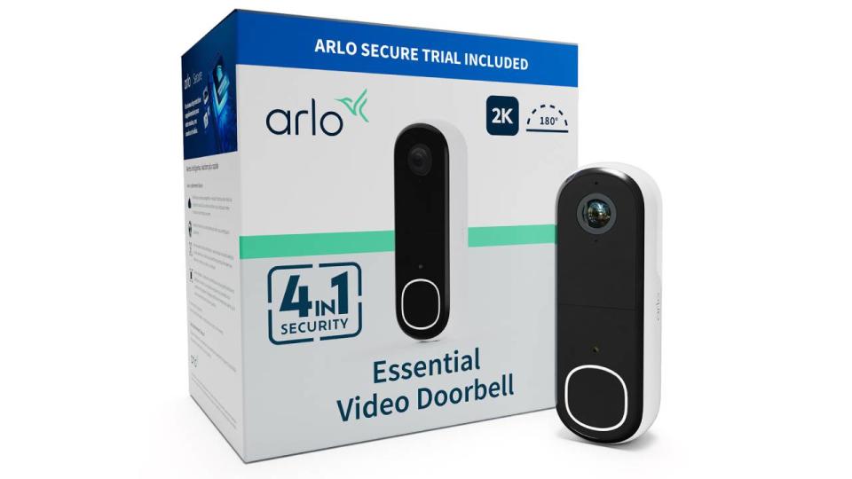 Arlo Essential Video Doorbell on a white background