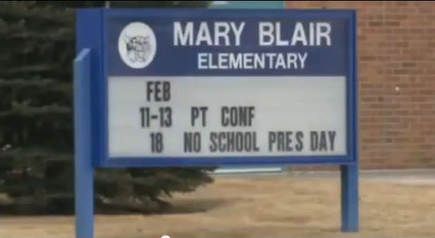 Mary Blair Elementary (screen grab from Fox-31 Denver)