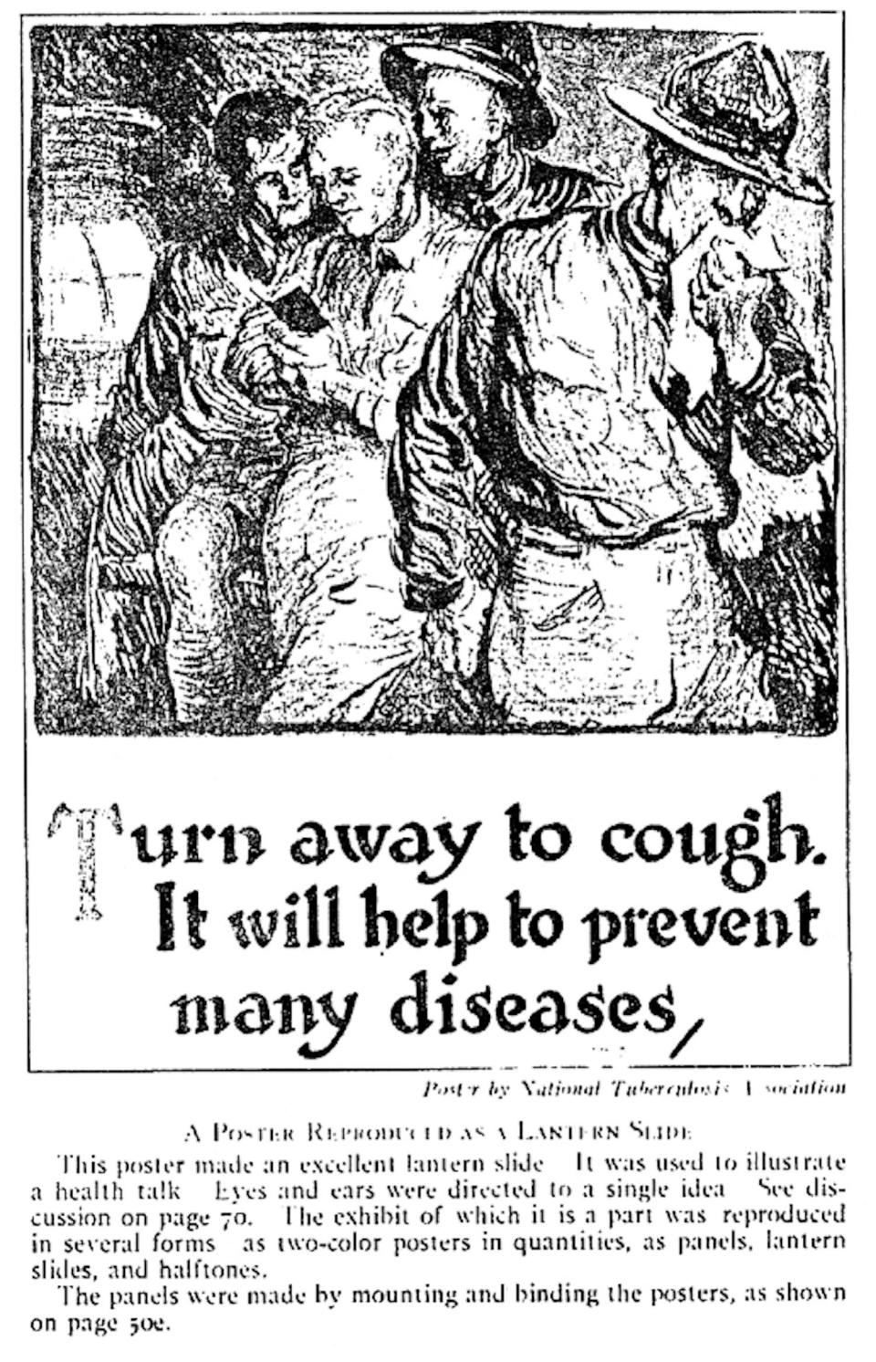 poster disease cough mask 1918