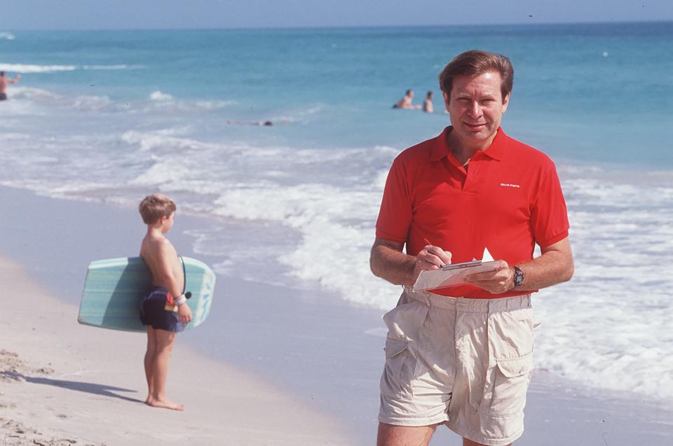 Dr. Stephen Leatherman, a.k.a. Dr. Beach, in his office.