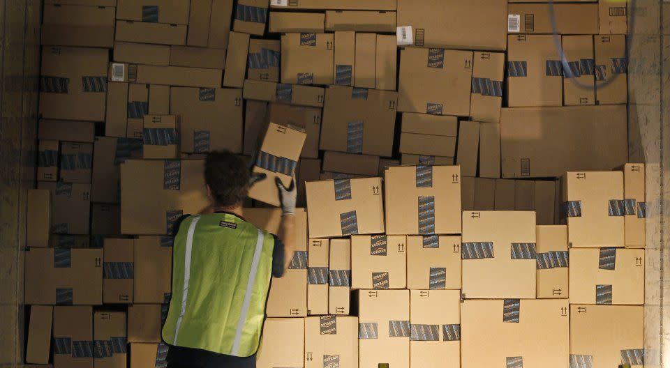 <p><strong>Working conditions in Amazon’s fulfillment centers have long been notoriously bad and there are some hilarious stories about unhappy workers “rebelling.”</strong><br>Once, an employee who was preparing to quit hopped onto the fulfillment center’s conveyor belt and rode it merrily through the entire facility.<br>The funniest story, however, may be from 2006 and it involves a temporary employee at a Kansas fulfillment center.<br>He would show up at the start of his shift and leave at the end of it, but he never logged any hours in between. It took at least a week for anyone to discover what was going on: He had tunneled out a den inside an huge pile of empty wooden pallets. Completely out of view, he had used Amazon products to make a bed, ripped pictures from Amazon books to line his make-shift walls, and stolen Amazon food to snack on. When he was discovered, he was (unsurprisingly) fired. </p>