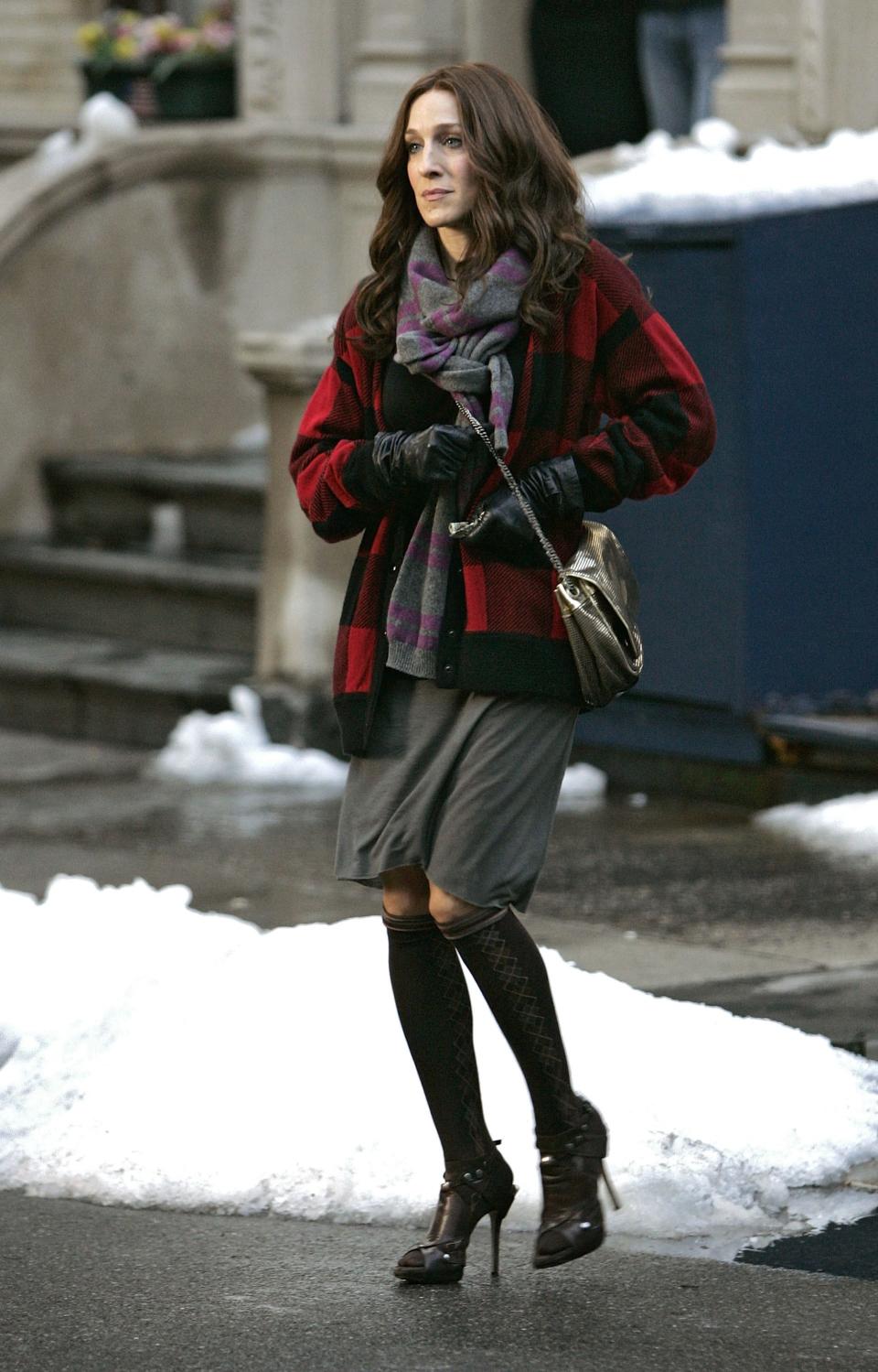 <h1 class="title">Sarah Jessica Parker, Jennifer Hudson, Patricia Field on Location for "Sex and the City: The Movie" - October 1, 2007</h1><cite class="credit">Brian Ach</cite>