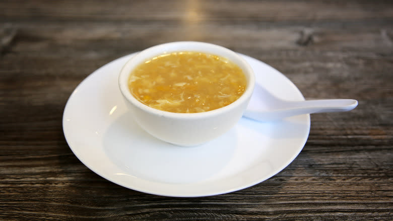 Cup of egg drop soup