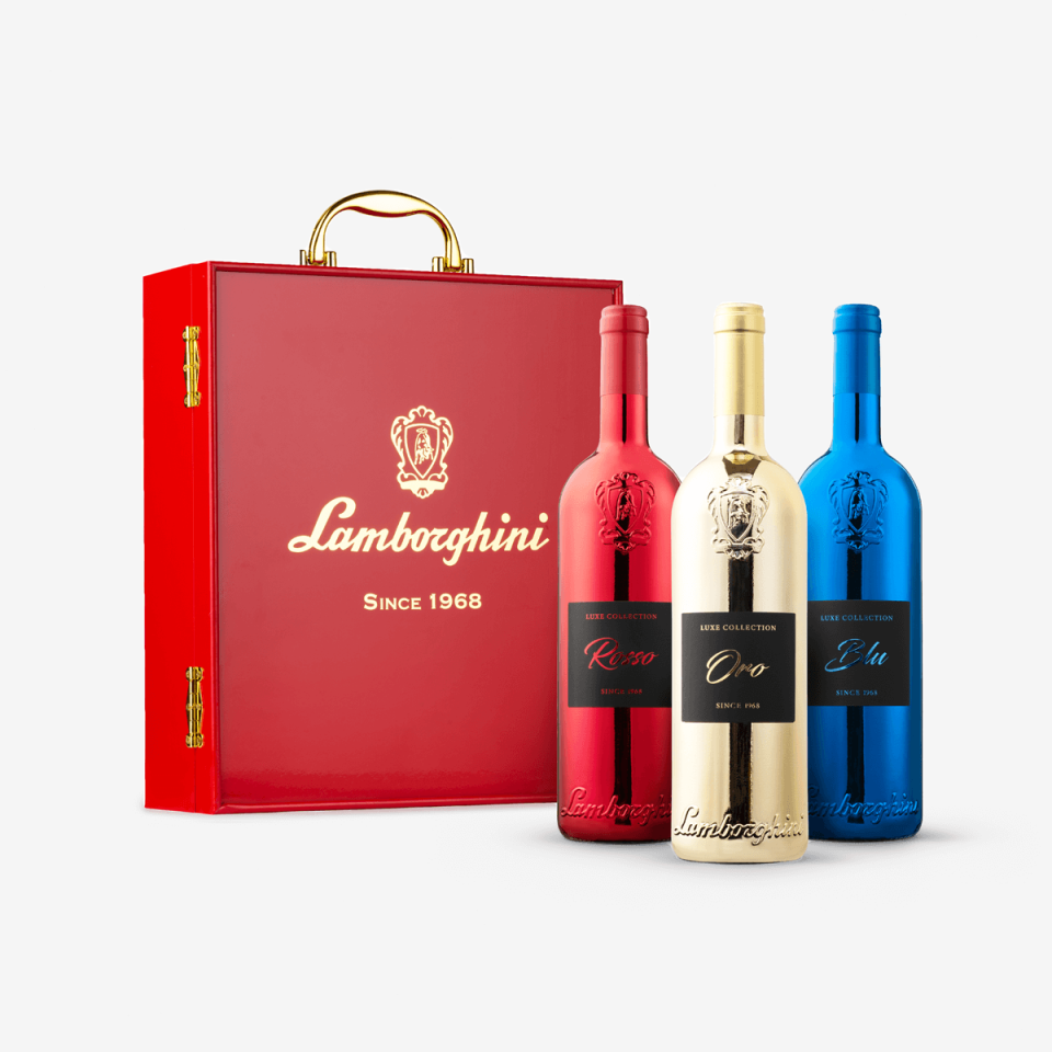 <p><a href="https://winebylamborghini.com/products/luxe" rel="nofollow noopener" target="_blank" data-ylk="slk:Shop Now;elm:context_link;itc:0;sec:content-canvas" class="link ">Shop Now</a></p><p>LUXE Red Collection Gift Set</p><p>winebylamborghini.com</p><p>$250.00</p><span class="copyright">Wine by Lamborghini</span>